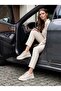 D26Ya 3870 Cream Genuine Leather Women's Shoes - 4