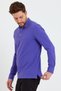 Men's Shirt Collar Long Sleeve Pique T-Shirt Purple - 6