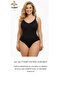 King Size Slimming Firming Seamless Woven Bottom Striped Bodysuit Women's Corset - 3