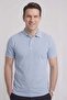 Comfort Fit Comfortable Fit 100% Cotton Non-Curling Collar Blue Polo Collar T-Shirt Ts 931 - 3