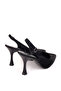 5031 Women's 9 cm Heeled Open Back Stiletto Shoes - 4