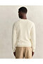 Men's Cream Regular Fit Crew Neck Knit Sweater - 2