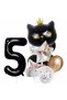 Black Cat Black Cat 5 Years Old Balloon Set Star Balloon Foil Set Black Cat Concept Birthday Set - 2