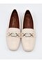Ypr C04 Cream Women's Ballet Flats with Buckle - 8