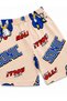 Boy's Cotton Thin Summer Fabric Beige Color Hedgehog Patterned Short Sleeve Shorts Pajama Set - 3