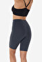 Women's Smoked Combed Modal High Waist Sports Biker Leggings 1911 - 6