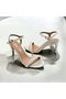 White Crystal Stone Bridal Evening Dress Shoes - 3