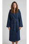 Navy Blue Waffle Bathrobe - 2