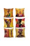 African Girls Themed 6-Piece Combination Throw Pillow Cover