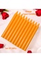 Taper Candles Orange Color 10Pcs Long Candles 1.8cm Round x 19cm Long Unscented Candles - 3