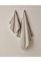 Chequer Cotton Face Towel 50X80 cm Beige - 3