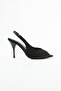 Romese Satin Ankle-Tie Open Toe Detail Women's Heel Shoes - 5