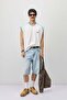 Oversize Printed Sleeveless T-Shirt Baby Blue - 7