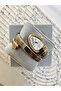 Vintage Snake Model Silver Gold Inside White Women's Wristwatch - 6