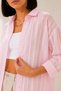 Women's Cotton Summer Transparent Detail Pink Shirt - 5