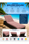 Chaise Lounge Towel with Pockets 75X200 cm Cotton Beach Towel Dried Rose - 2