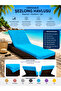 Chaise Lounge Towel with Pockets 75X200 cm Cotton Beach Towel Turquoise - 2
