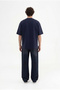Men's Seal Printed Double Face Oversize T-Shirt Midnight Blue - 6