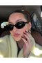 Egg Uovo Black Cat Eye Vintage Model Oval New Season Women's Sunglasses - 2
