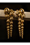 Stylish Design Ball Detailed Dangle Design Earrings - 2