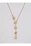Women's Sun Detailed Y Necklace with Zircon Stone and Steel Chain Design, Minimal and Stylish - 4