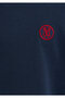 Seal Logo Embroidered Navy Blue T-Shirt Loose Fit / Loose Comfortable Cut 067074-33207 - 7