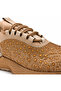 Beige Shiny Stone Casual Thick Sole Women's Walking Shoes Sneaker - 3