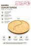 Esero bamboo breakfast presentation plate - round serving dish with compartments - 5