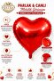 Foil Heart Balloon Red 55 cm Helium Gas Compatible Lover Gift - 3