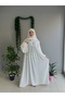 Tesettür Asel Suit Dress Souffle Veil 3-Piece - 7