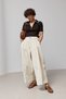 Women's Polo Collar Zipper Detailed Ribbed Knitwear Blouse - 5