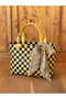 Handmade Knitted Basket Bag - Casual and Beach Bag - Small Size