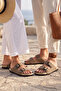 Lasola Double Buckle Adjustable Suede Textured Mink Men's and Women's Slippers - Both Stitched and Adhesive - 2