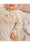 Lora Hat Mevlütlük Jumpsuit Set with Lace Collar Detail - 100% Cotton Beige - 4