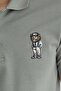 Lion Embroidered Polo Collar T-Shirt - 6