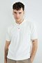 Knitted Patterned Polo Neck Knitwear T-Shirt