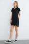 Basic Polo Collar Mini Dress with Pockets - 7