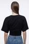 Women's fitted crew neck short sleeve blouse - 3