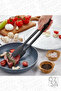 Practical Fireproof Non-Stick Hard Teflon Plastic Serving Tongs | Presentation Tongs Durable Up to 220 Degrees - 2