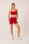 Women's High Waist Gathering Seamless Mini Shorts Leggings with Gathering Back - 4