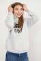 3 Thread Teddy Bear Embroidered Pocket Hooded Oversize Sweatshirt - 5