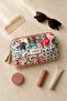 Makeup Bag Quilted Organizer - Travel Cosmetic Organizer Zippered Multi-Purpose Women's Bag 20X10X7 cm - 3