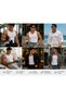 Men's Halter Collar Ribbed Fabric Slimfit Lycra Undershirt for Sports and Daily Use, Set of 3 in White - 4