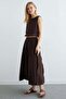 Muslin 2-Piece Set with Elastic Waist and Tasseled Skirt - 4