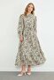Fullamodest Ethnic Patterned Belted Dress - 2