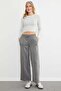 Modal Sweatpants with Tie Waist and Green Front Detail - 3