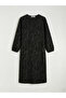 Original Oval Collar Patterned Dress - 6