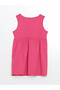 Alita City Lcw Eco Fuchsia Combed Cotton Floral Girl's Dress with a Difference - 2