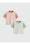 Original Oval Collar Striped Boys' T-Shirt 2-Pack