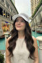 Glittery Openwork Cap Hat Casual Summer Style |   White Women's Perforated Knitwear - 2